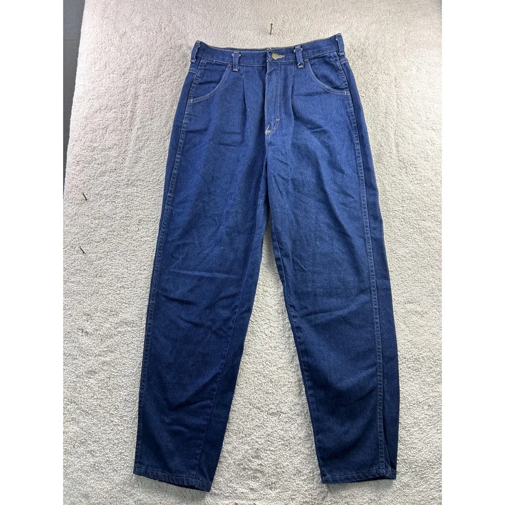 Rustler‎ Jeans Womens 14 Made in USA Blue Pleated High Rise Tapered Mom 762MSW5